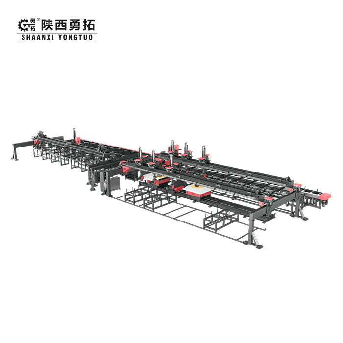 Postazione di lavoro completamente automatica per taglio e piegatura di barre